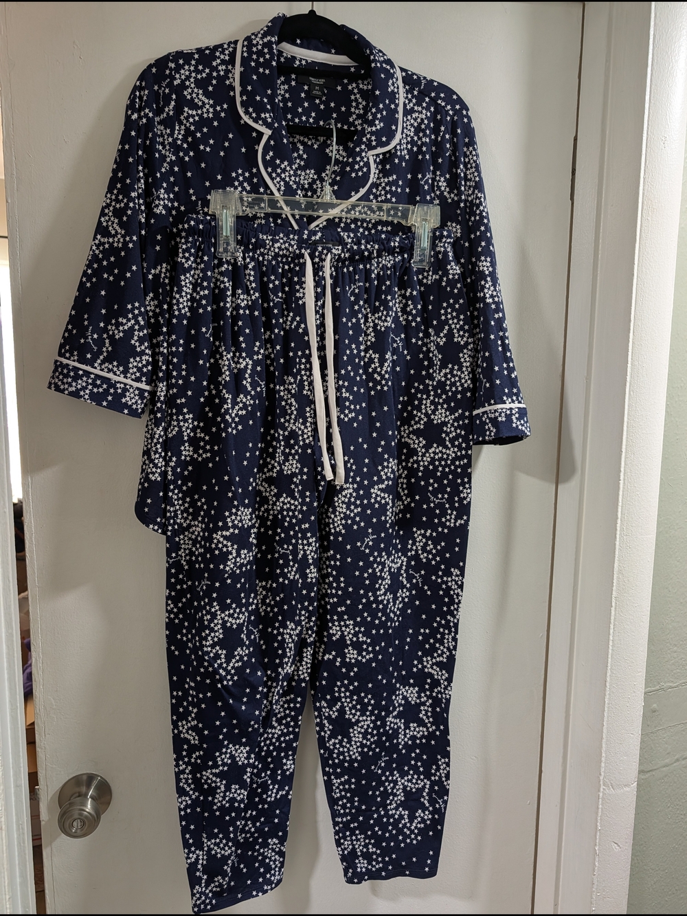 Simply Vera Vera Wang Navy and White Star-Print Pajama Set